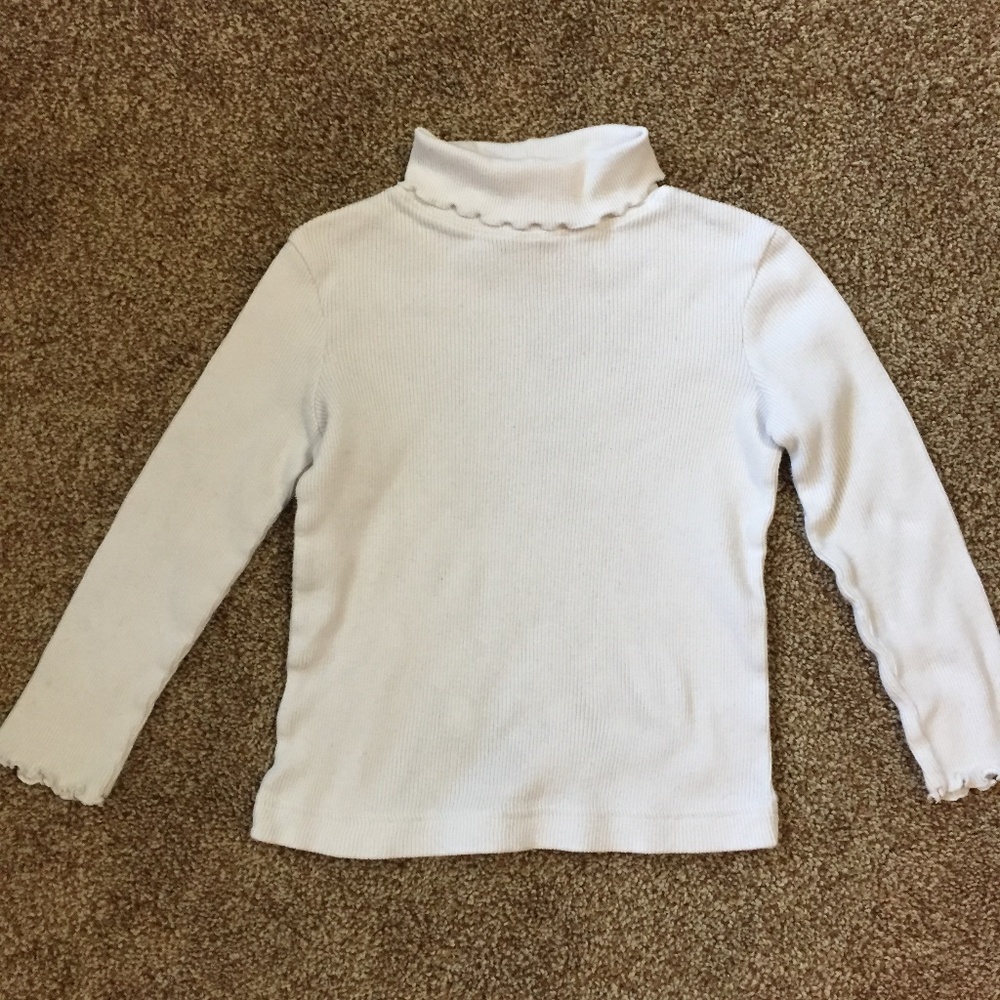 copper key long sleeve white top 4-5